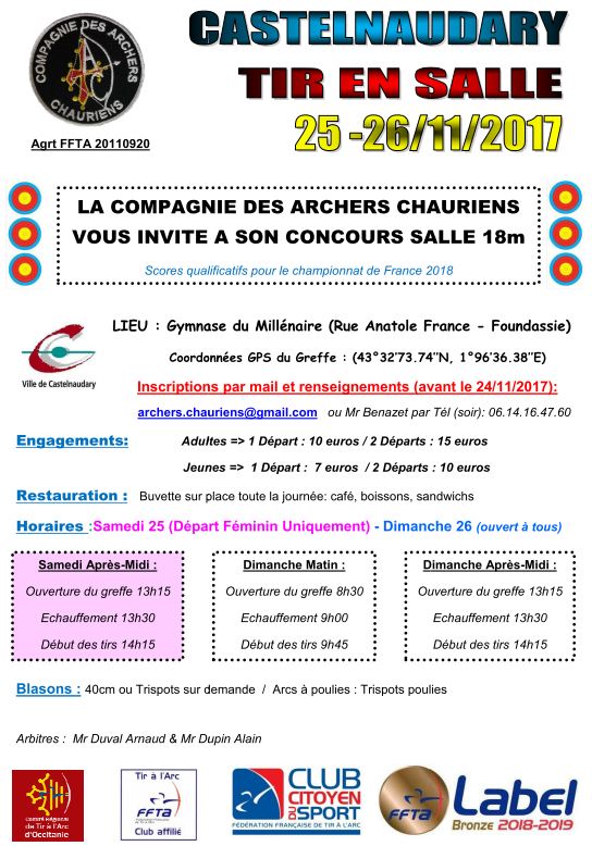 Castelnaudary 25 & 26 novembre 2017